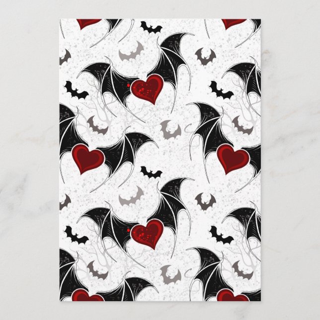 Halloween heart with black bat wings program (Front)