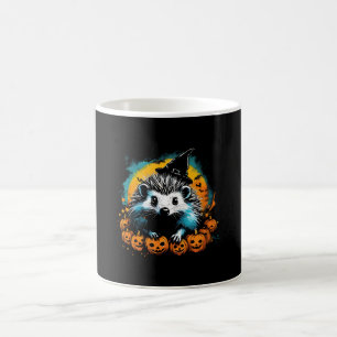 Halloween Hedgehog and pumpkins cute Coffee Mug