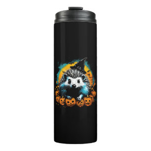 Halloween Hedgehog and pumpkins cute Thermal Tumbler