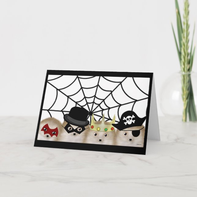 Halloween Hedgehogs Card (Front)