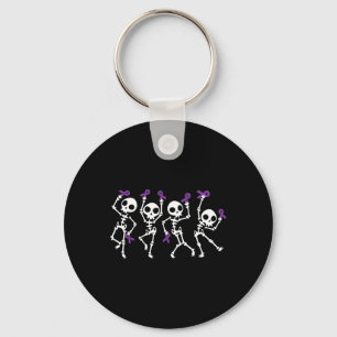 Halloween Heimerheimer's Awareness Skeleton Women Key Ring