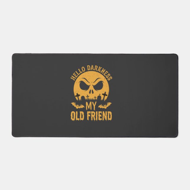 Halloween Hello Darkness Graveyard Moon Desk Mat (Front)