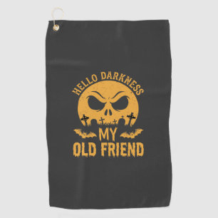 Halloween Hello Darkness Graveyard Moon Golf Towel