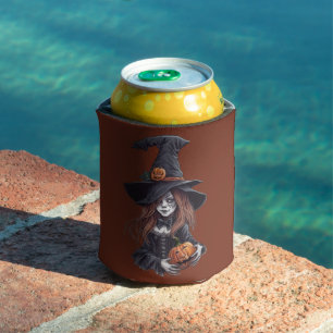 Halloween-Hexe mit Kürbis -  Can Cooler