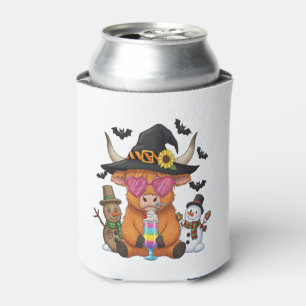 Halloween Highland Cow (2) Can Cooler