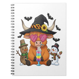 Halloween Highland Cow (2) Notebook