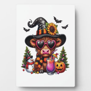 Halloween Highland Cow 2 Plaque