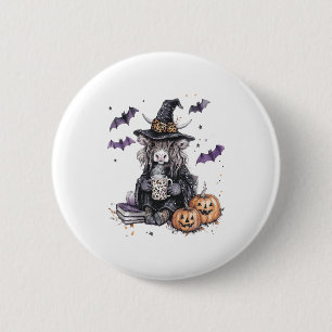 Halloween Highland Cow 6 Cm Round Badge