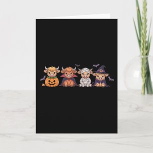 Halloween Highland Cow  Card