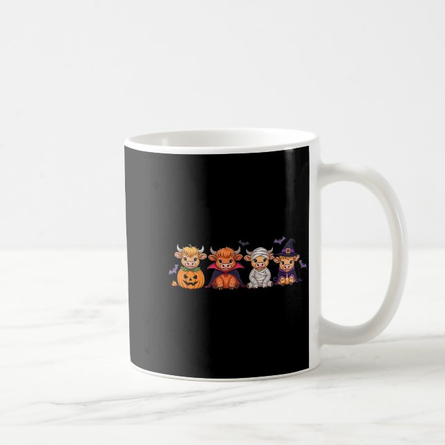 Halloween Highland Cow  Coffee Mug (Right)