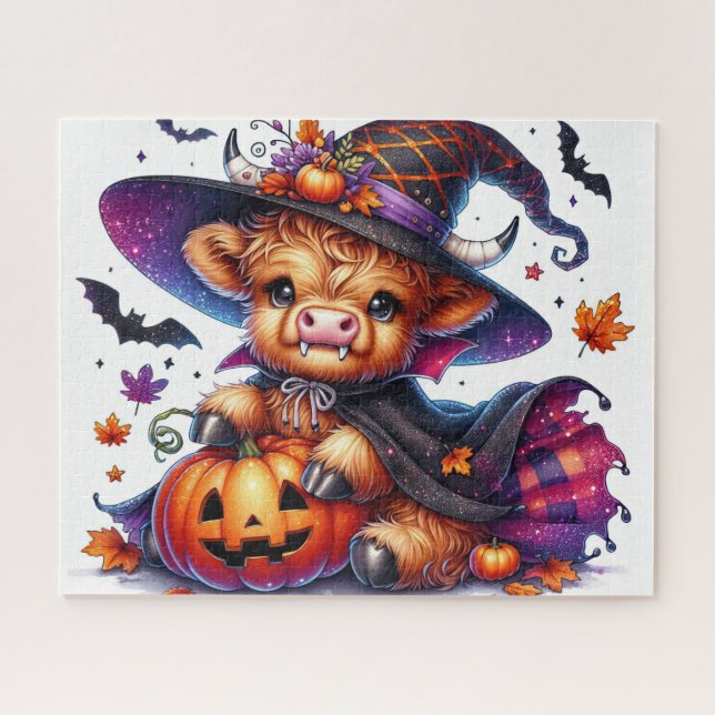 Halloween Highland Cow Jigsaw Puzzle (Horizontal)
