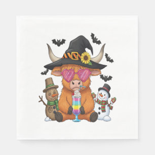 Halloween Highland Cow Napkin