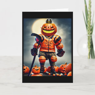 Halloween Hockey Season Pumpkin Player Card