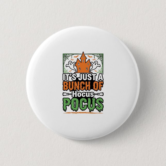 Halloween Hocus Pocus Quote Vector Design_1 6 Cm Round Badge (Front)