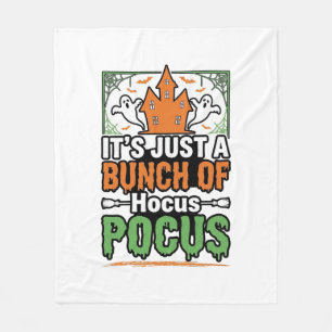 Halloween Hocus Pocus Quote Vector Design_1 Fleece Blanket