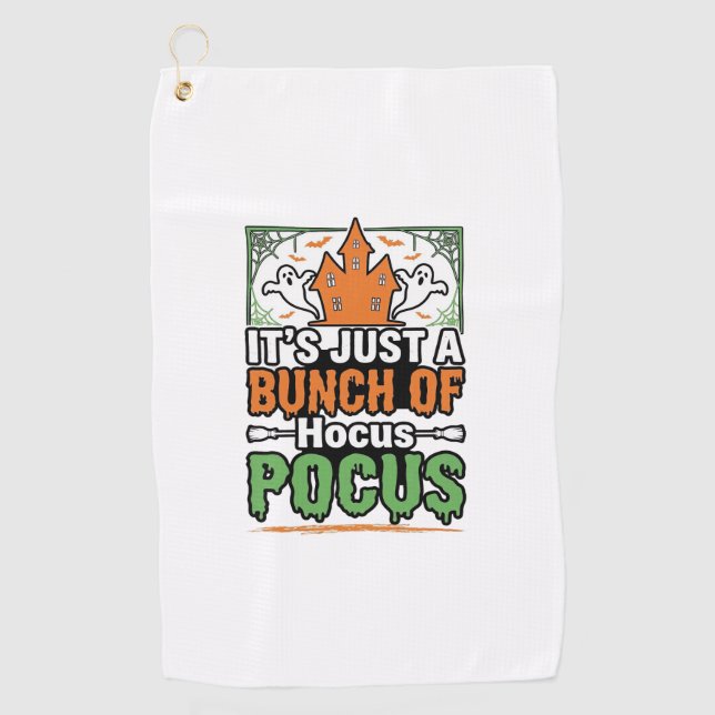 Halloween Hocus Pocus Quote Vector Design_1 Golf Towel (Front)