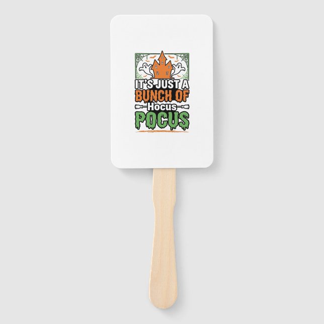 Halloween Hocus Pocus Quote Vector Design_1 Hand Fan (Front)