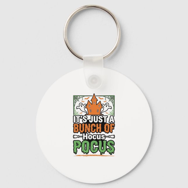 Halloween Hocus Pocus Quote Vector Design_1 Key Ring (Front)