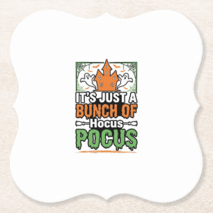 Halloween Hocus Pocus Quote Vector Design_1 Paper Coaster