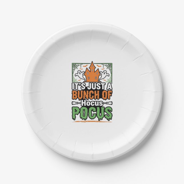 Halloween Hocus Pocus Quote Vector Design_1 Paper Plate (Front)