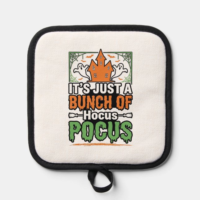 Halloween Hocus Pocus Quote Vector Design_1 Pot Holder (Front)