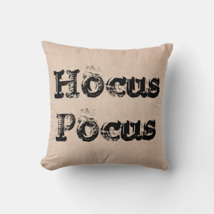 Halloween Hocus Pocus witch burlap Cushion