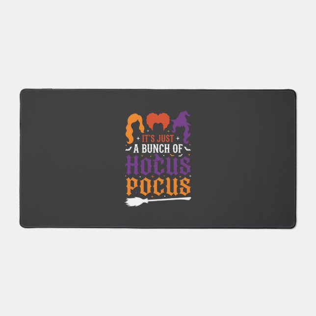 Halloween Hocus Pocus Witch Typography Vector Desk Mat (Front)