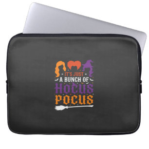 Halloween Hocus Pocus Witch Typography Vector Laptop Sleeve