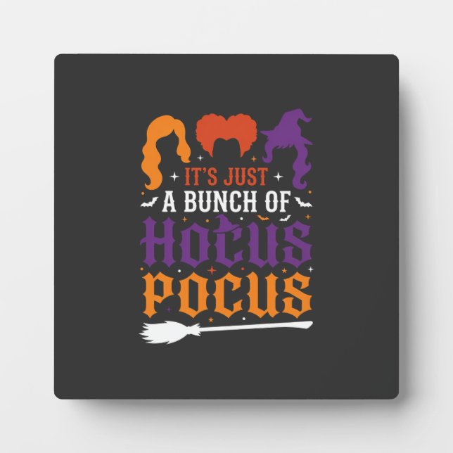 Halloween Hocus Pocus Witch Typography Vector Plaque (Front)