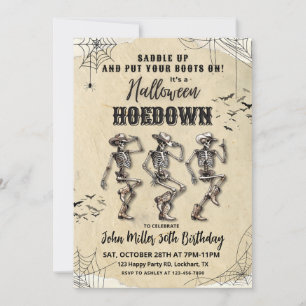 Halloween Hoedown Birthday Party, Western Invitation