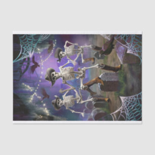 Halloween Hoedown, Line Dancing Skeletons Tissue Paper