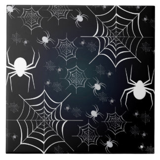 Halloween Holiday Custom Spooky Spider Ceramic Tile