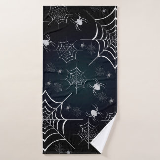 Halloween Holiday Custom Spooky Web Bath Towel
