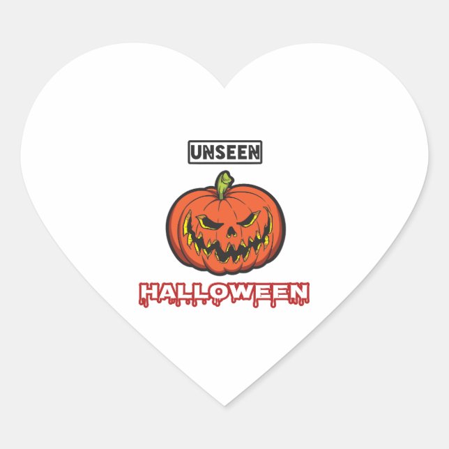 Halloween holiday  heart sticker (Front)
