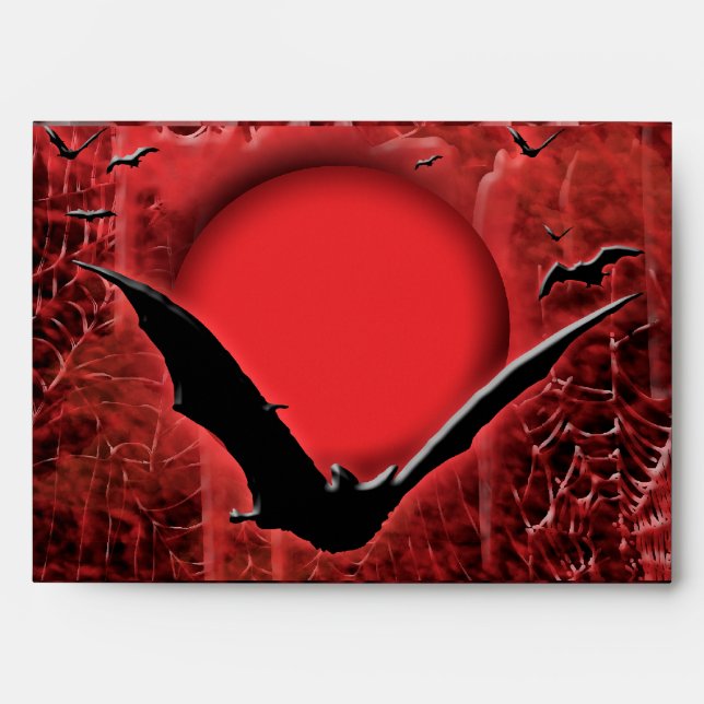 Halloween holidays party invitations envelopes (Front)