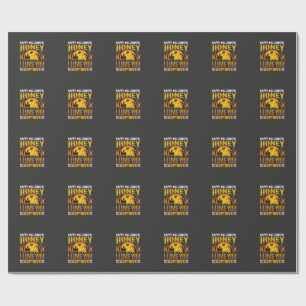 Halloween Honey I Love You Scary Much Wrapping Paper