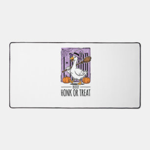 Halloween Honk or Treat Witch Goose Desk Mat
