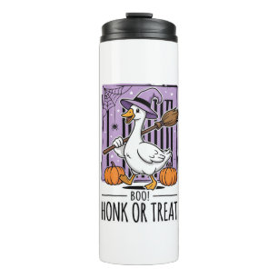 Halloween Honk or Treat Witch Goose Thermal Tumbler