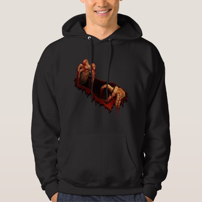 Halloween Hoodie Horror Zombie Hooded Sweatshirt (Front)