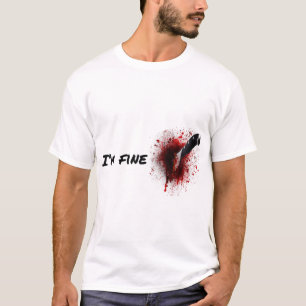 Halloween horror blood stain wound  blood injury I T-Shirt