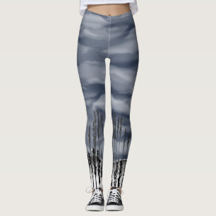 Halloween Horror Creepy Cornfield Leggings