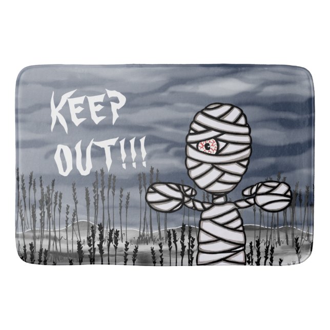 Halloween Horror Creepy Mommy  Bath Mat (Front)