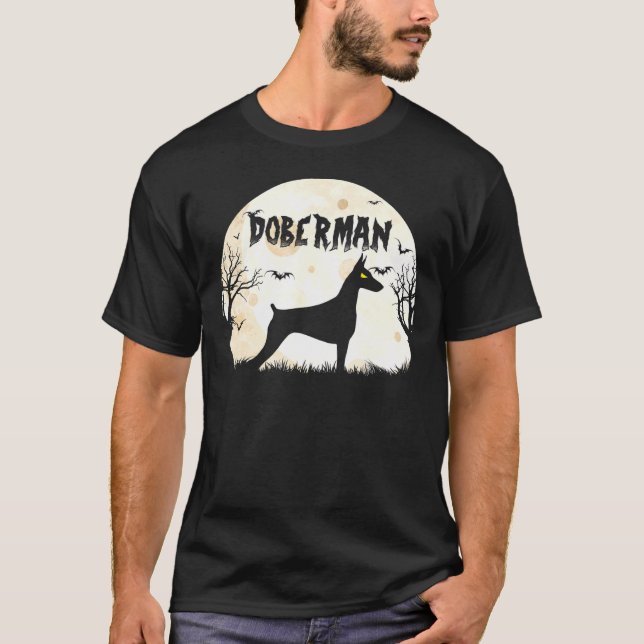 Halloween Horror Doberman T-Shirt (Front)