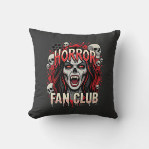 Halloween Horror Fan Club Vampire Skull Cushion