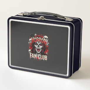 Halloween Horror Fan Club Vampire Skull Metal Lunch Box