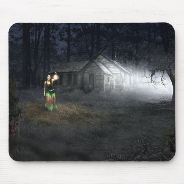 Halloween Horror House Mouse Pad (Front)