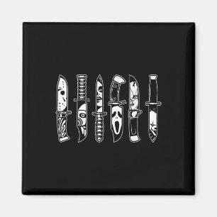Halloween Horror Movie Characters In Knives Scary Magnet