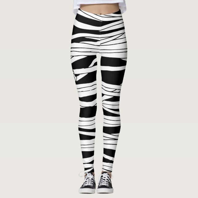 Halloween Horror Movie Mummy Bandages  Leggings (Front)