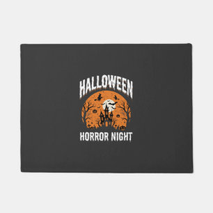 Halloween Horror Night Haunted Castle Vintage Doormat