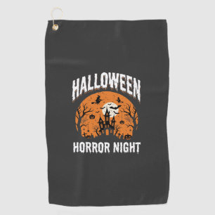 Halloween Horror Night Haunted Castle Vintage Golf Towel